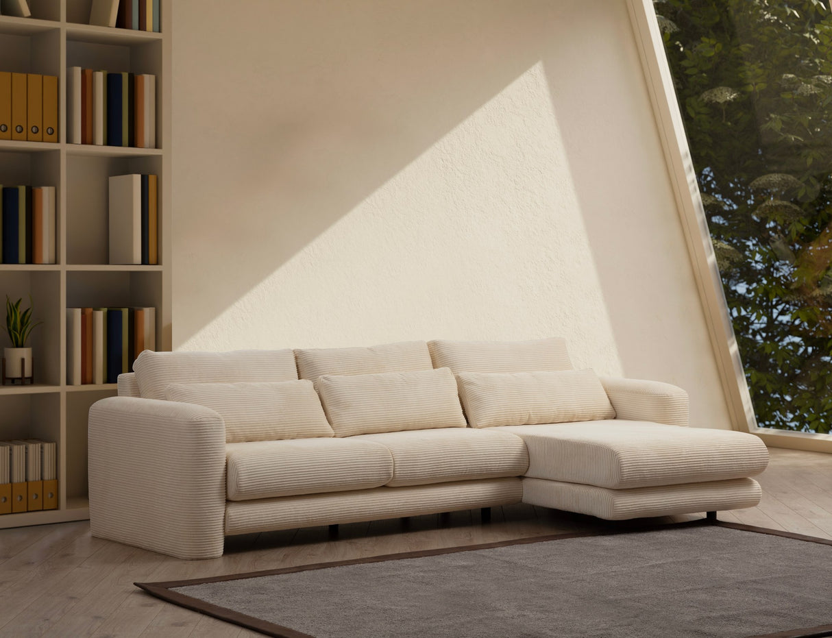 Ecksofa rechts Lily Beige