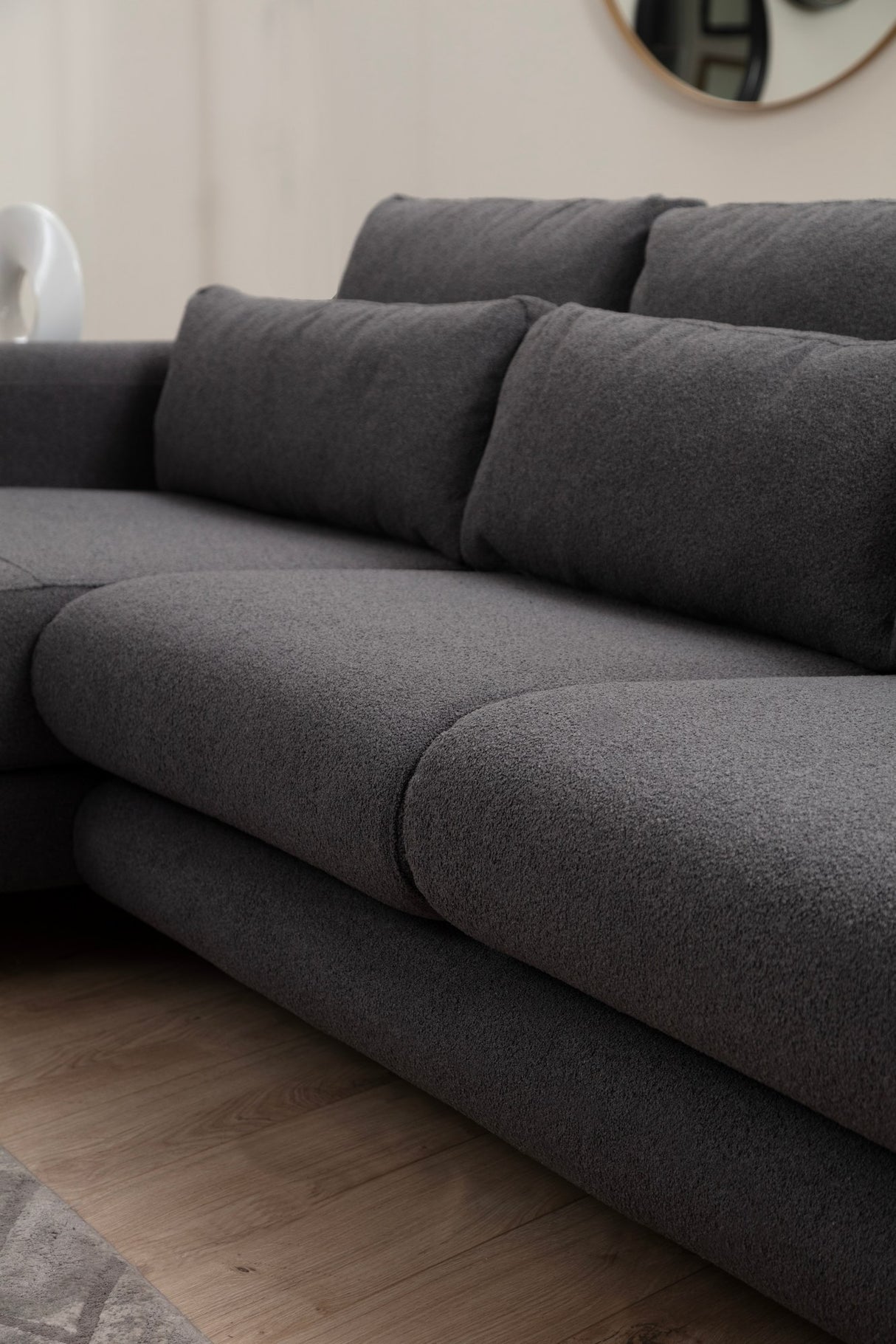 Ecksofa links Lily Grey