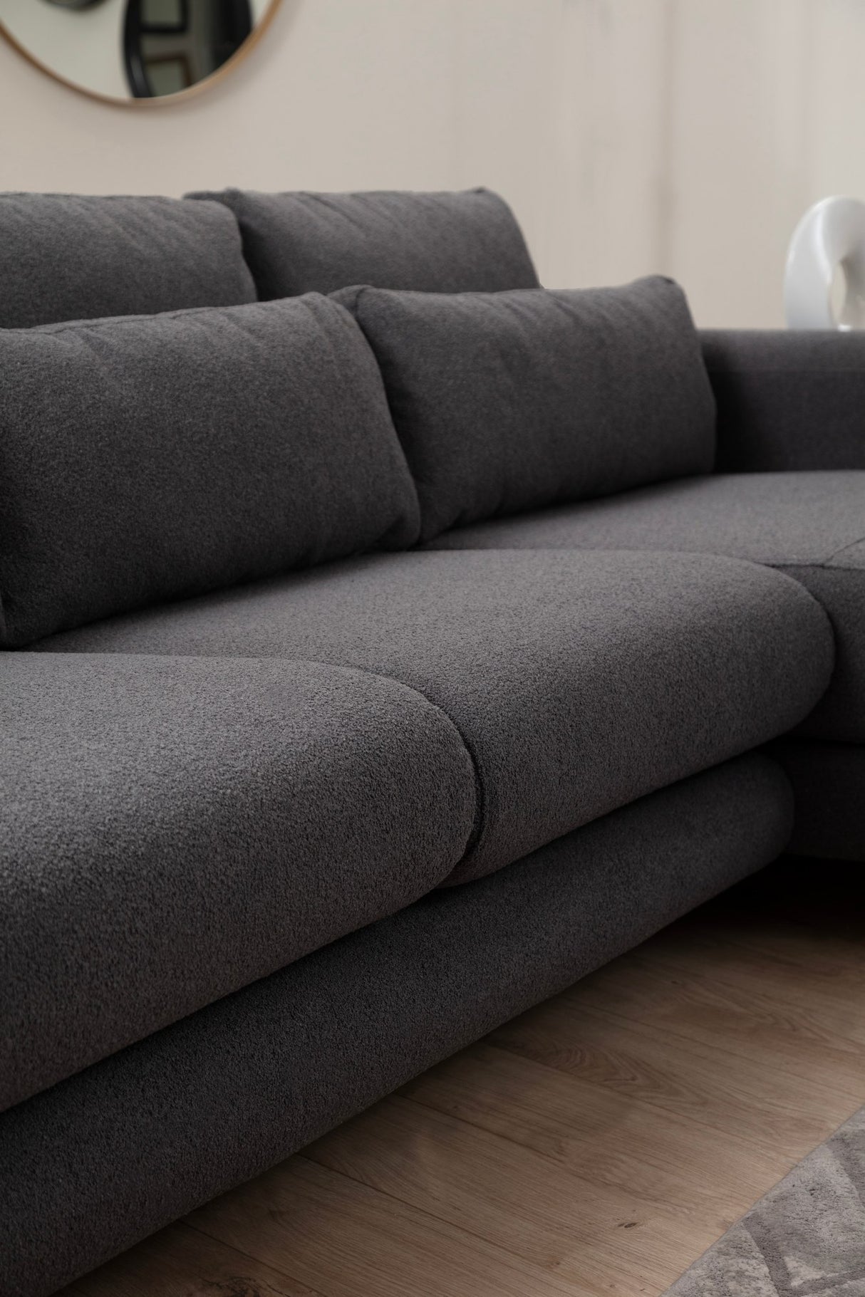 Ecksofa rechts Lily Grey