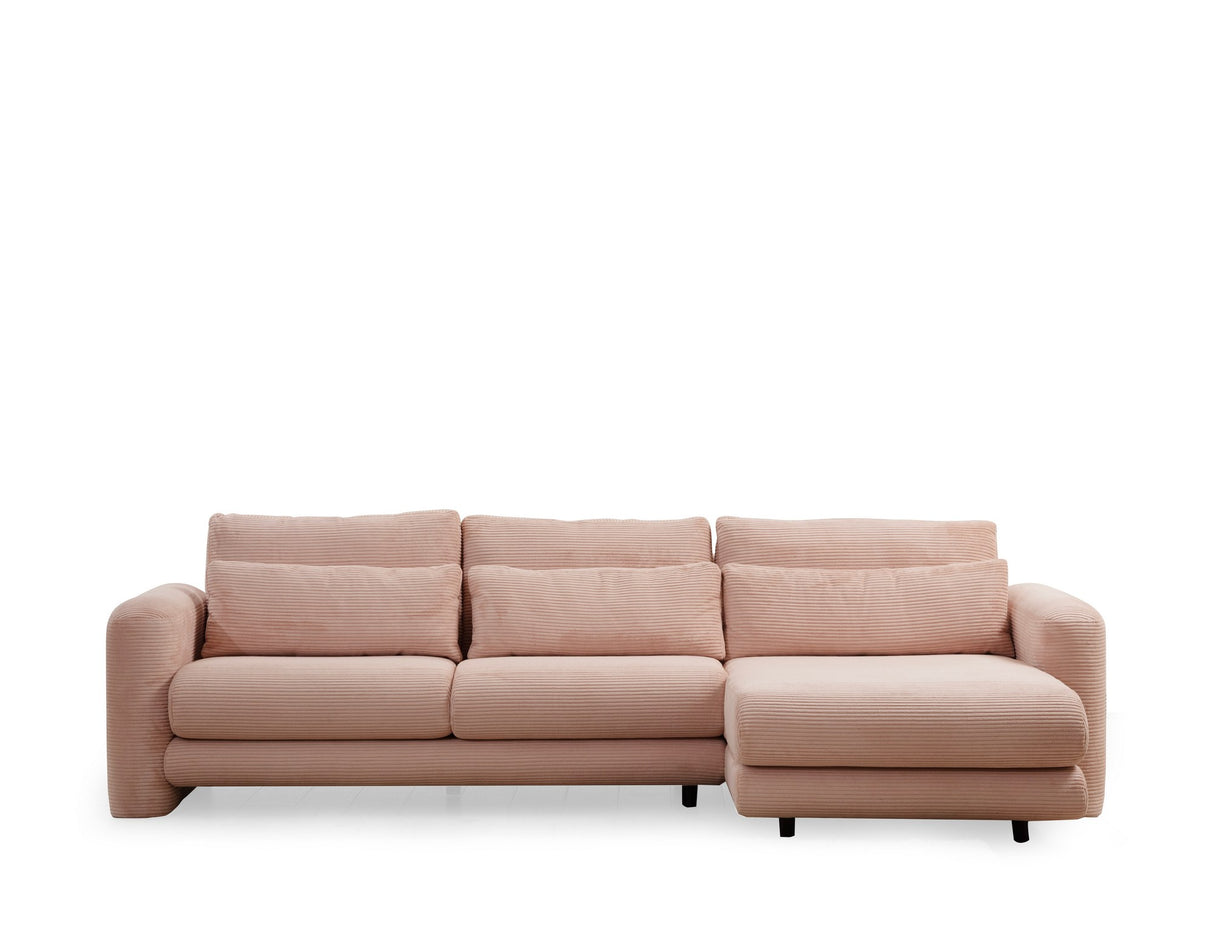 Ecksofa rechts Lily Pink