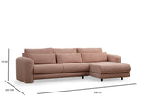 Ecksofa rechts Lily Pink