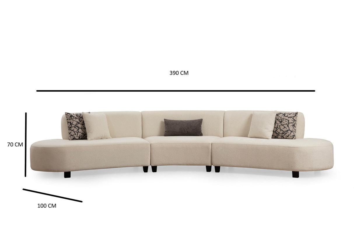 Ecksofa Pars Creme