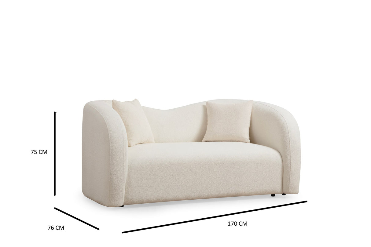 2-Sitzer-Sofa Asos Creme