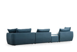 Ecksofa links Maya Blau