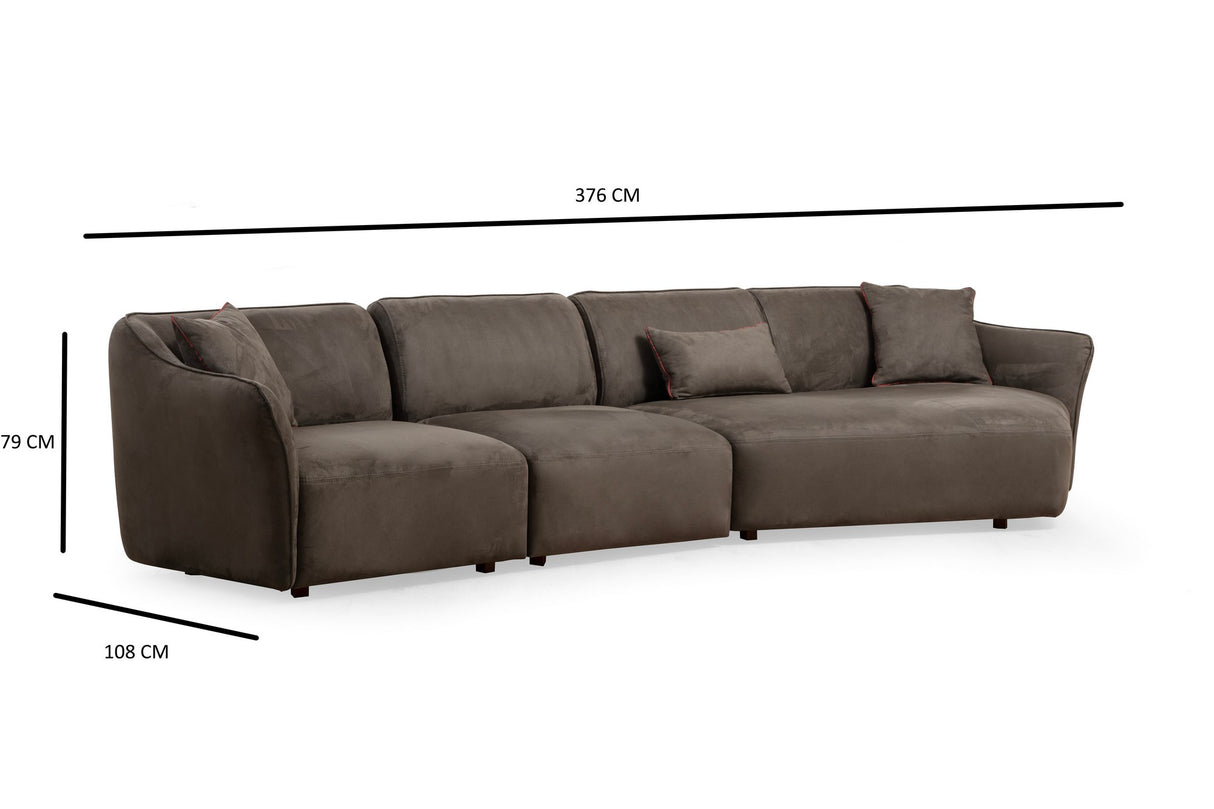 Ecksofa Mentis Braun