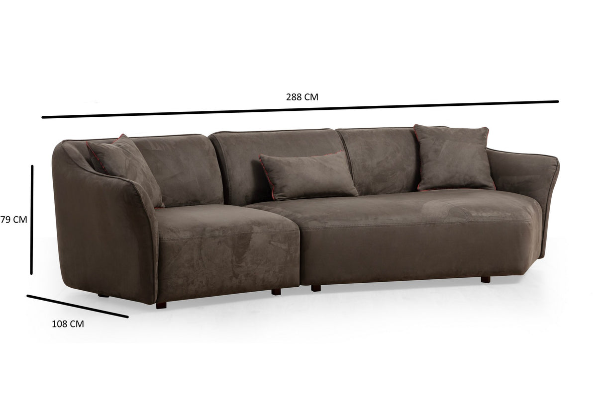 Ecksofa Mentis Braun