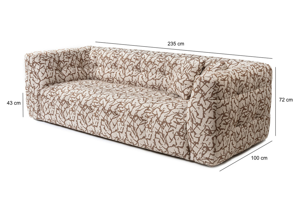 3-Sitzer-Sofa Cady Tan