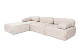 Modulare Bank 3sitzer mit Hocker Doeblo Light Beige