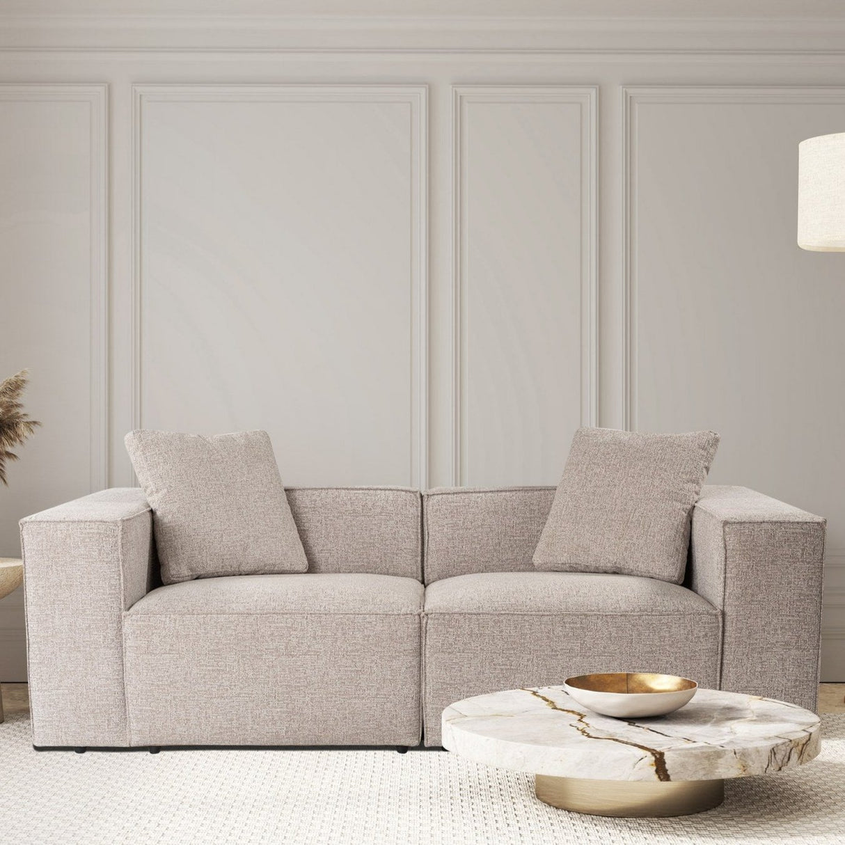 2-Sitzer-Sofa Lora Mokka