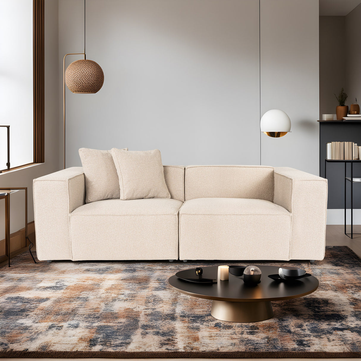 2-Sitzer-Sofa Lora Peach