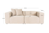 2-Sitzer-Sofa Lora Peach