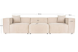 3-Sitzer-Sofa Lora Creme