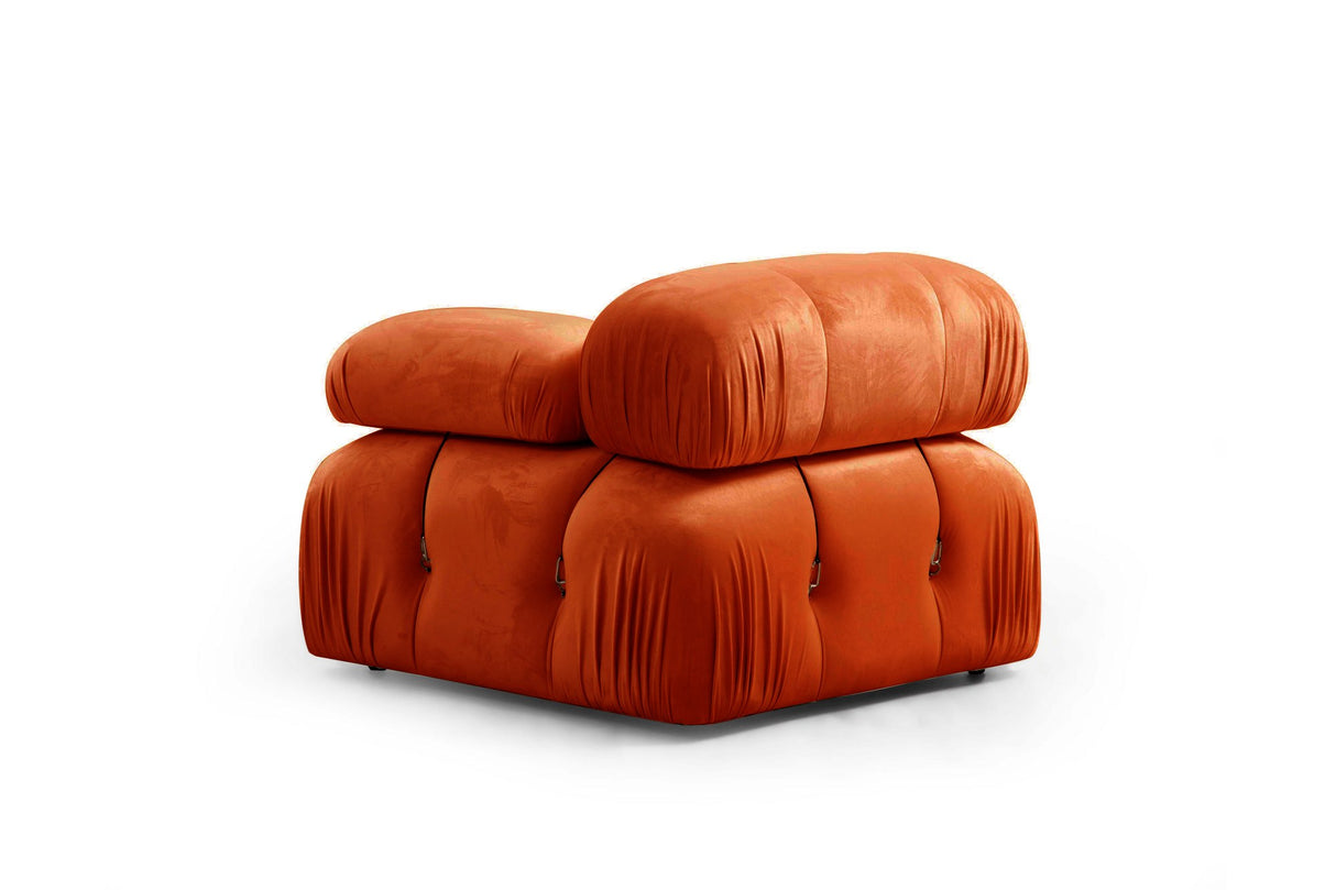 Modular Sofa 3-Sitz Bubble Velvet Orange