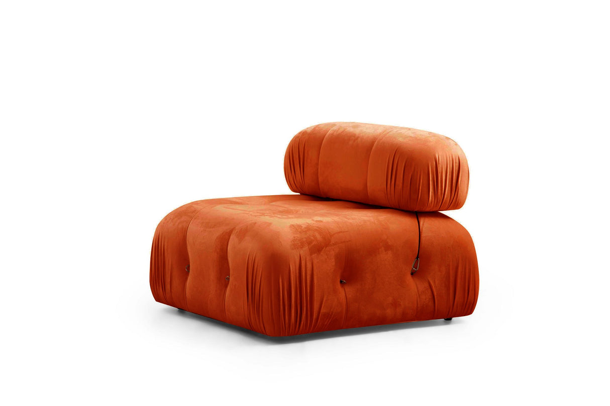 Modular Sofa 3-Sitz Bubble Velvet Orange