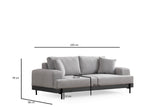 3-Sitzer-Sofa Eti Grey