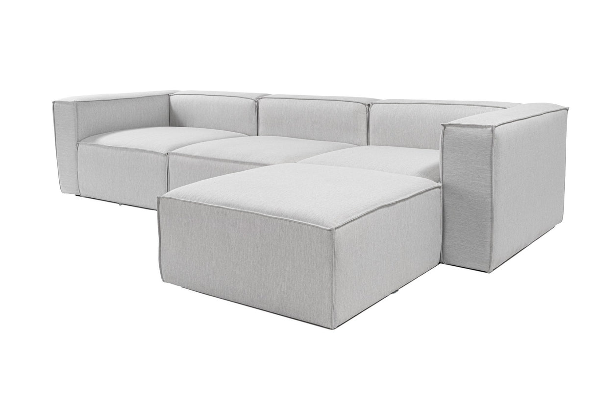 Modulare Bank 3-Sitzer mit Hocker Fora Grey