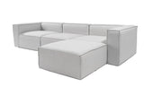 Modulare Bank 3-Sitzer mit Hocker Fora Grey