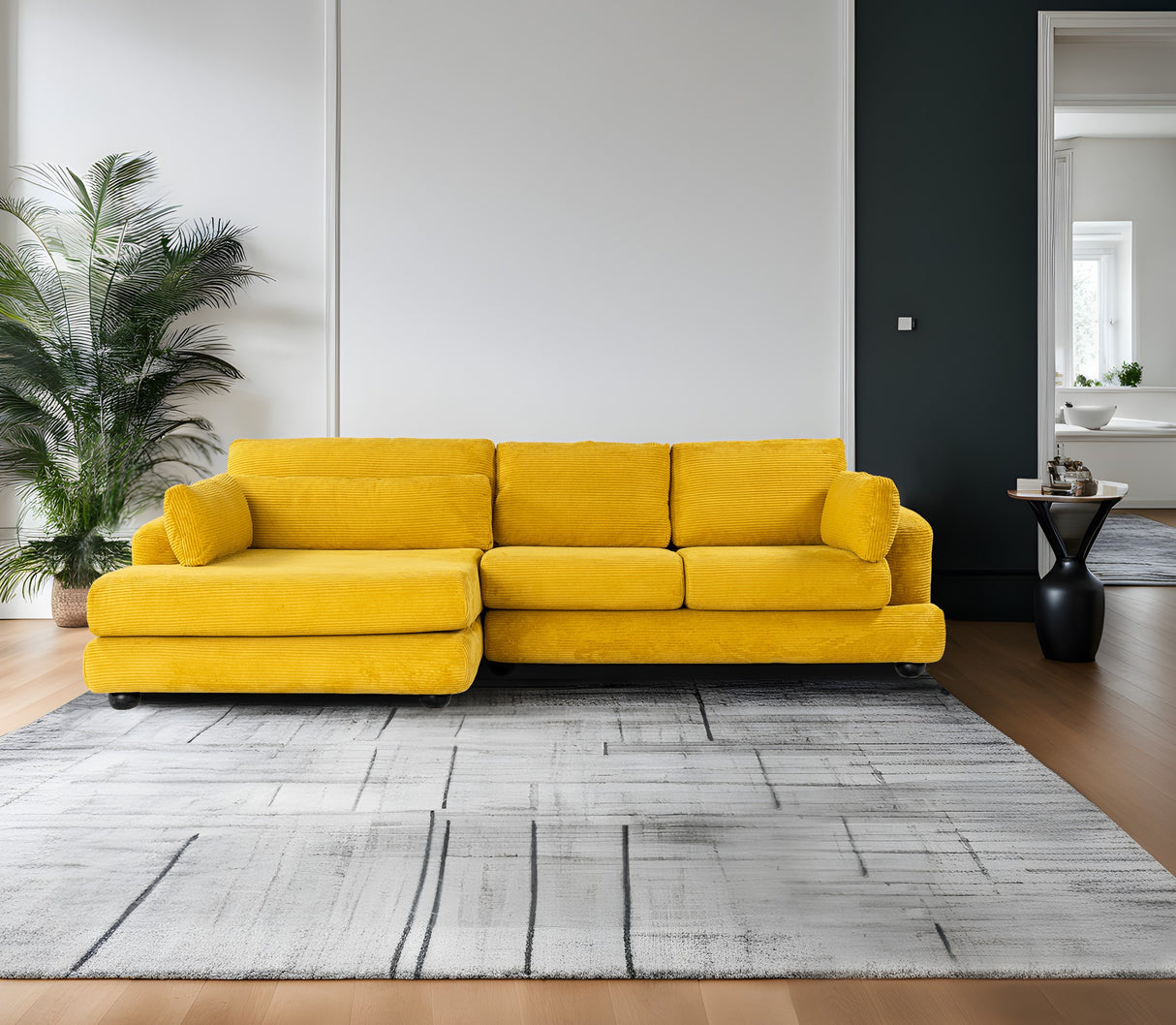 Ecksofa Left River Yellow