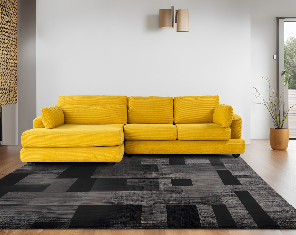 Ecksofa Left River Yellow