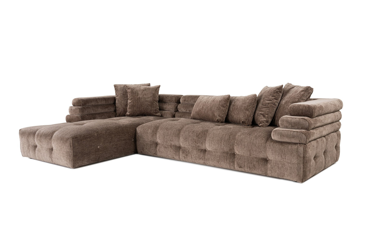 Ecksofa links Boston Grey