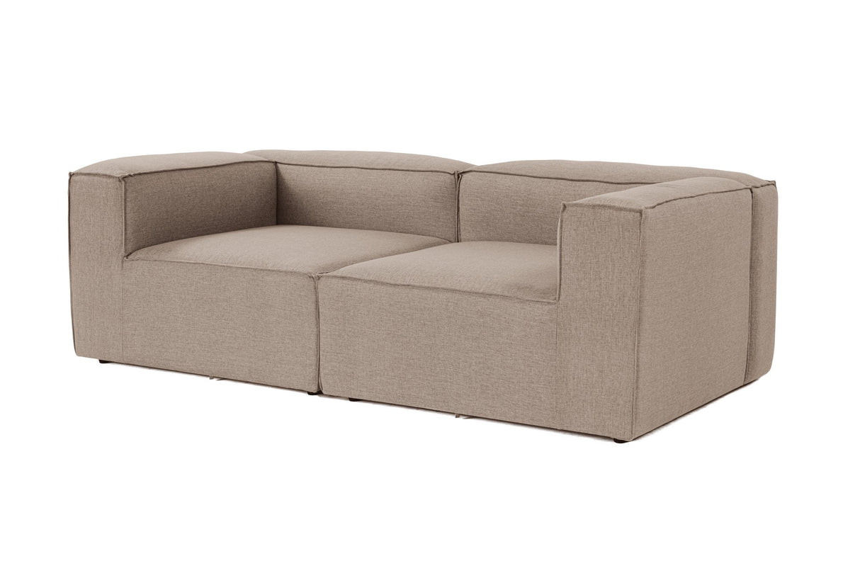 Modulare Sofa 2-Sitzer-Foren braun