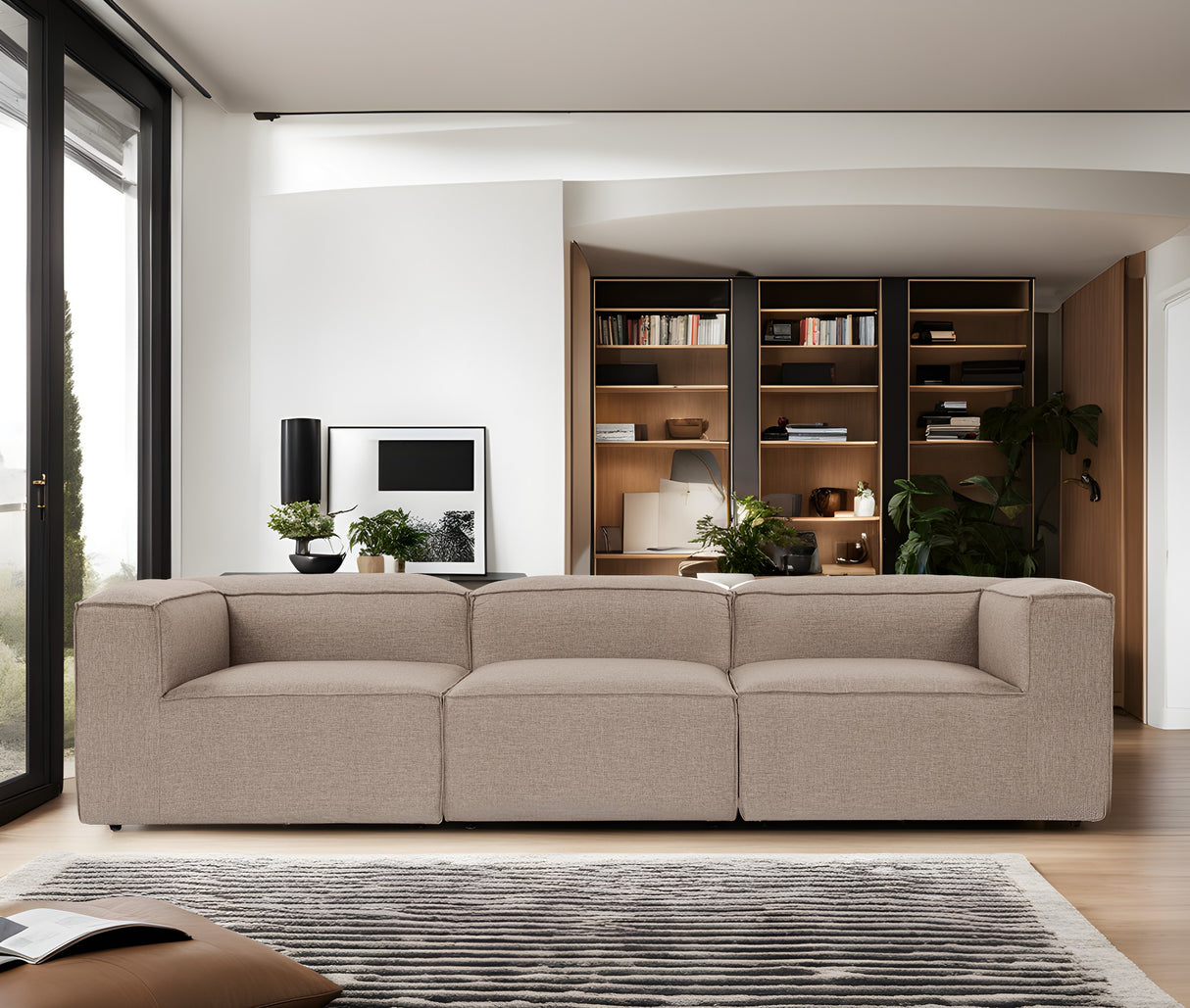 Modulare Sofa 3-Sitzer-Foren braun