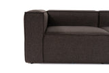 Modulares Sofa 3-Sitzer mit Hocker-Foren dunkelbraun