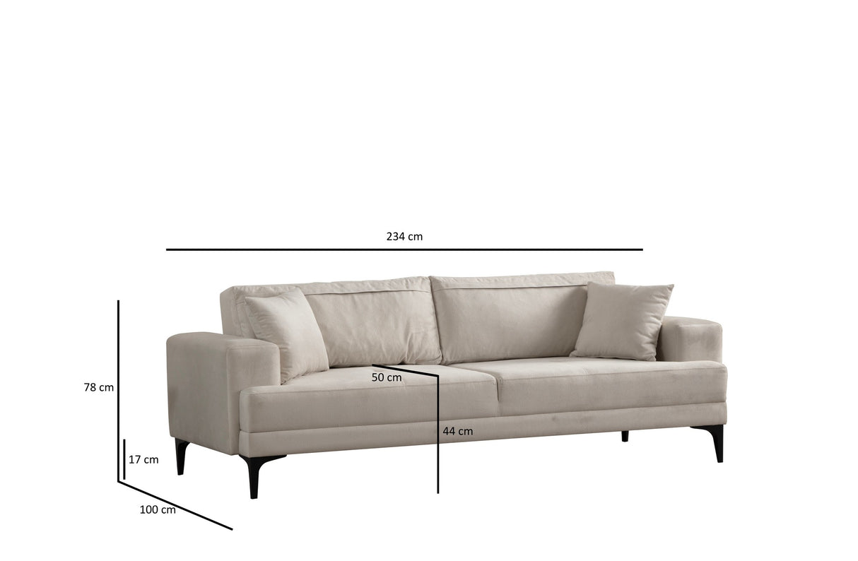 3-Sitzer-Sofa Astana Ecru