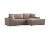 Ecksofa mit Schlaffunktion rechts Pirlo Brown