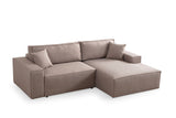 Ecksofa mit Schlaffunktion rechts Pirlo Brown