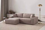 Ecksofa mit Schlaffunktion Links Pirlo Brown