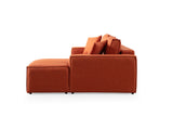 Ecksofa mit Schlaffunktion rechts Pirlo Orange