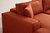 Ecksofa mit Schlaffunktion Links Pirlo Orange