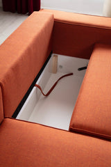 Ecksofa mit Schlaffunktion Links Pirlo Orange