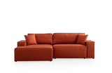 Ecksofa mit Schlaffunktion Links Pirlo Orange