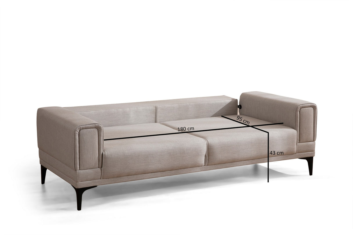 3-Sitzer-Schlafsofa Horizon Ecru