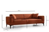 3-Sitzer-Schlafsofa Horizon Tile Red