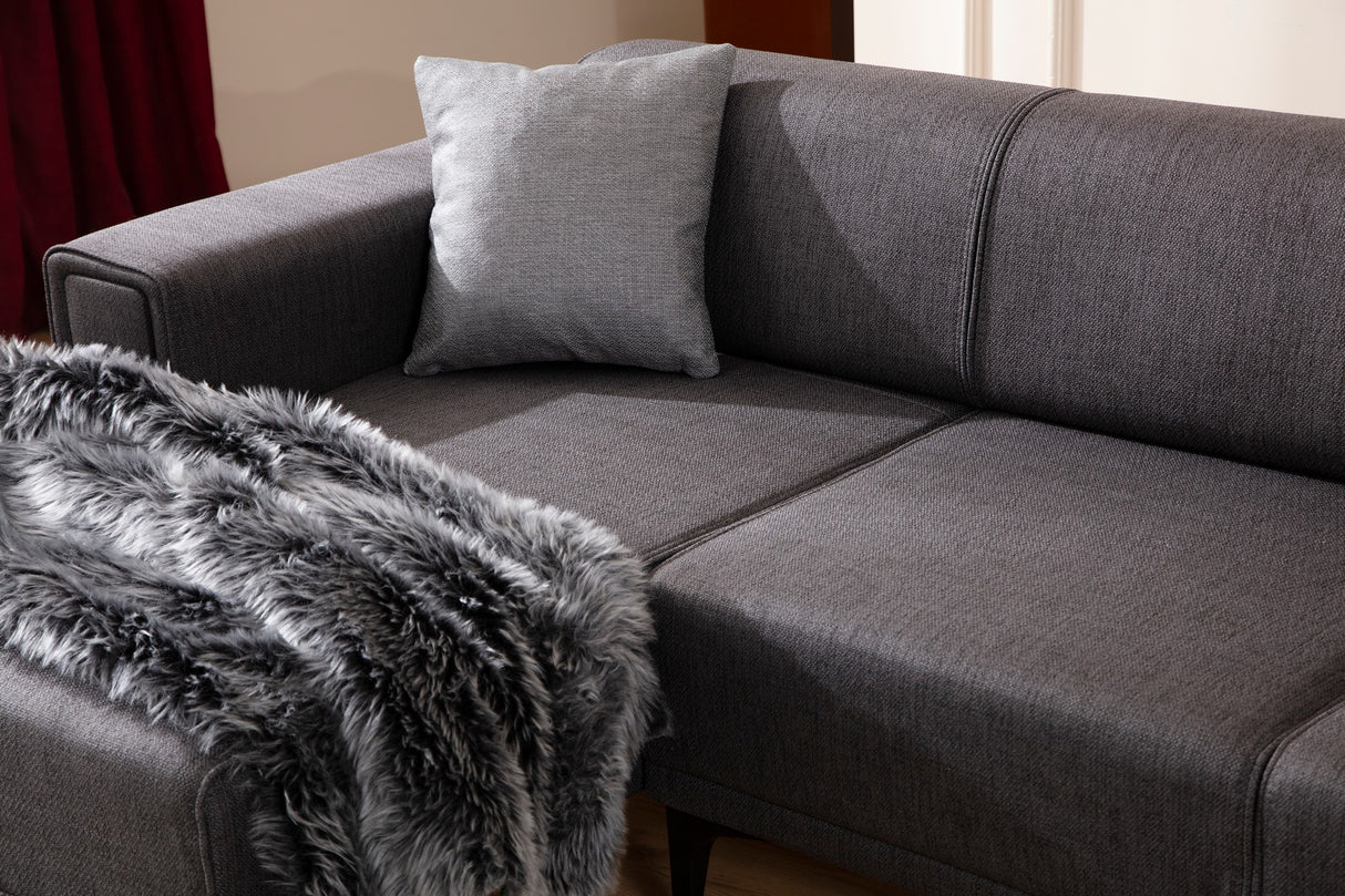 Ecksofa mit Schlaffunktion Left Horizon Dark Grey