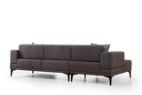 Ecksofa mit Schlaffunktion Left Horizon Dark Grey