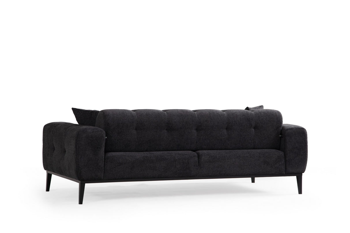 3-Sitzer-Schlafsofa Athena Schwarz