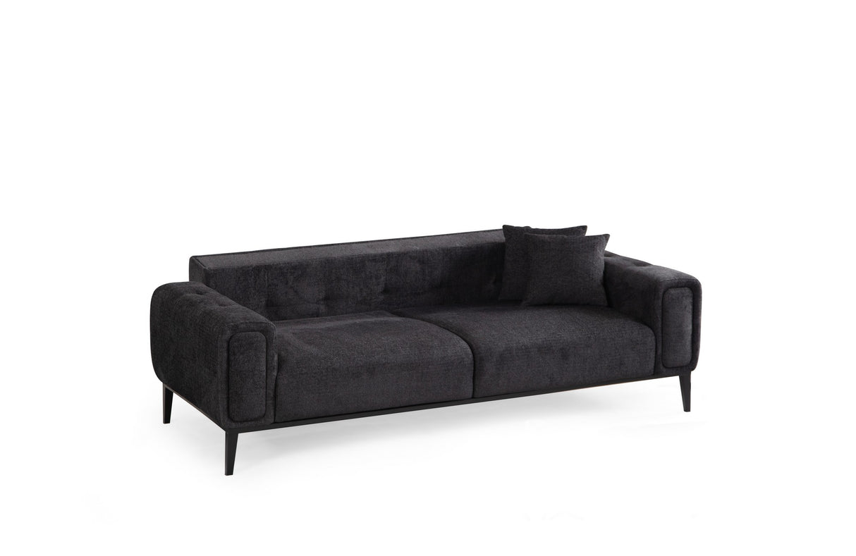 3-Sitzer-Schlafsofa Athena Schwarz