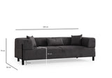 3-Sitzer-Sofa Gio Anthrazit