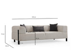 3-Sitzer-Sofa Gio Weiß