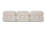 Modulare Bank 3sitzer mit Hocker Bubble Bouclé White