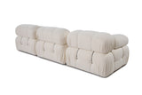 Modulare Bank 3sitzer mit Hocker Bubble Bouclé White