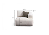 Sofia 3-Sitzer-Sofa weiß 290 cm 100 % Polyester