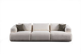 Sofia 3-Sitzer-Sofa weiß 290 cm 100 % Polyester