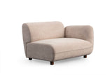Pavia 3-Sitzer-Sofa aus cremefarbenem Samt, 345 cm, 100 % Polyester