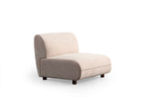 Pavia 3-Sitzer-Sofa aus cremefarbenem Samt, 345 cm, 100 % Polyester