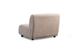 Pavia 3-Sitzer-Sofa aus cremefarbenem Samt, 345 cm, 100 % Polyester